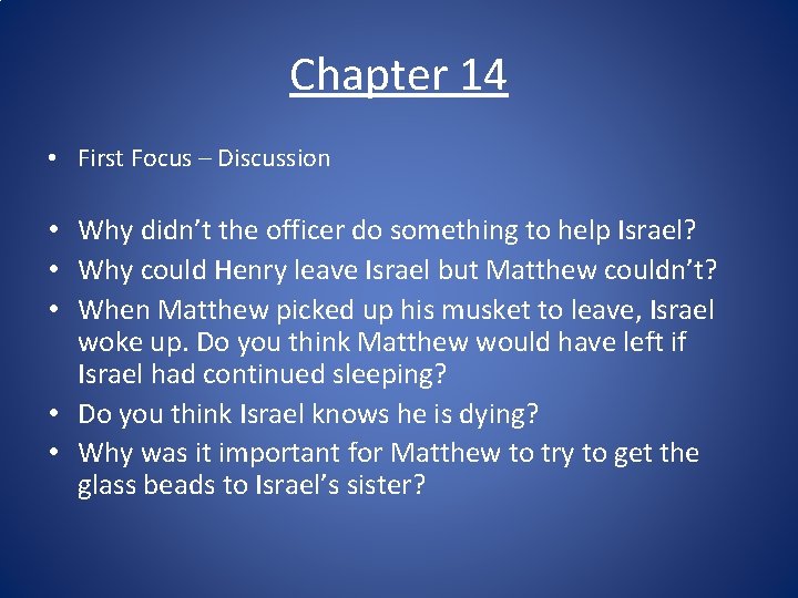 Chapter 14 • First Focus – Discussion • Why didn’t the officer do something