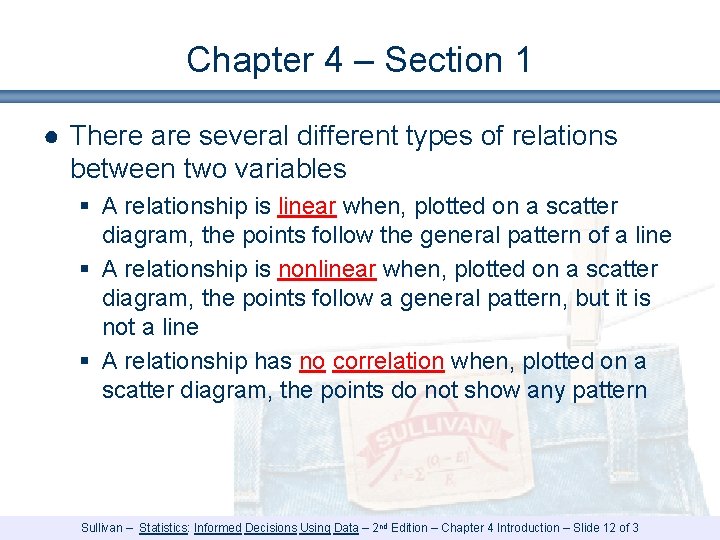 Chapter 4 – Section 1 ● There are several different types of relations between Chapter 4 – Section 1 ● There are several different types of relations between