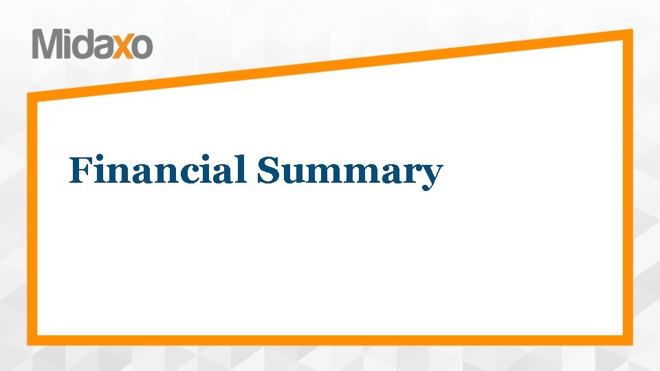 Financial Summary 