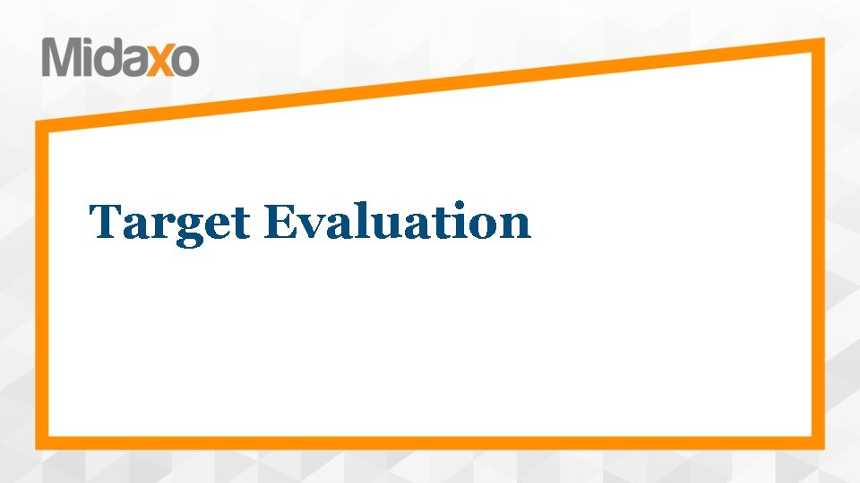 Target Evaluation 