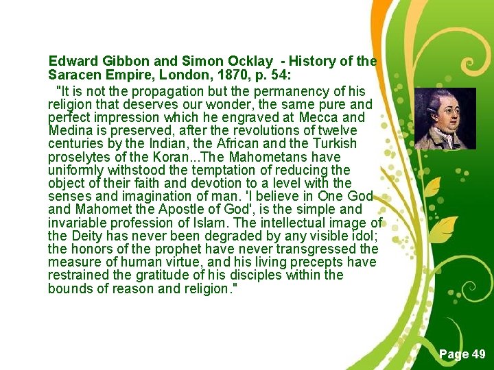  Edward Gibbon and Simon Ocklay - History of the Saracen Empire, London, 1870,