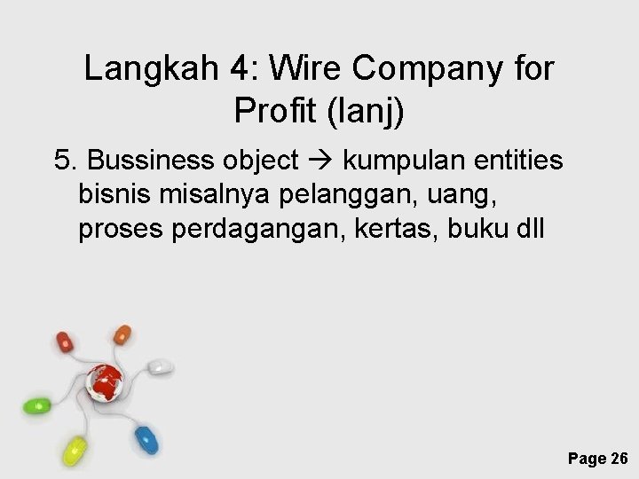 Langkah 4: Wire Company for Profit (lanj) 5. Bussiness object kumpulan entities bisnis misalnya