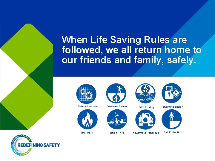 When Life Saving Rules are followed, we all return home to our friends and