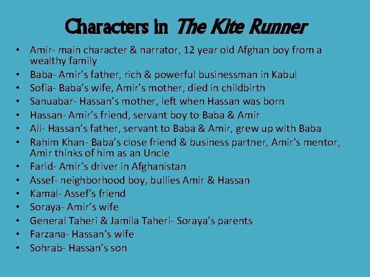 Introduction To The Kite Runner By Khaled Hosseini