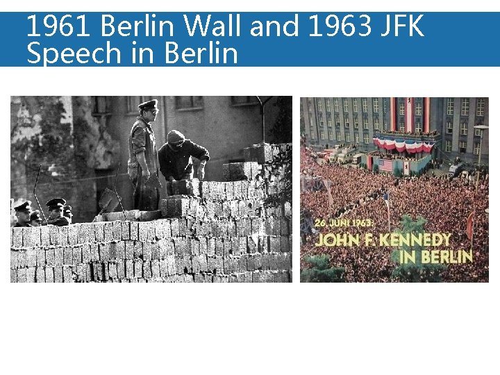 1961 Berlin Wall and 1963 JFK Speech in Berlin 