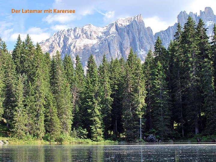 Der Latemar mit Karersee 