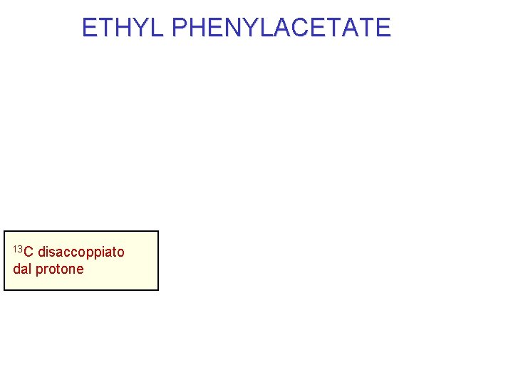 ETHYL PHENYLACETATE 13 C disaccoppiato dal protone 