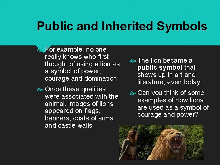 Public and Inherited Symbols For example: no one really knows who first thought of