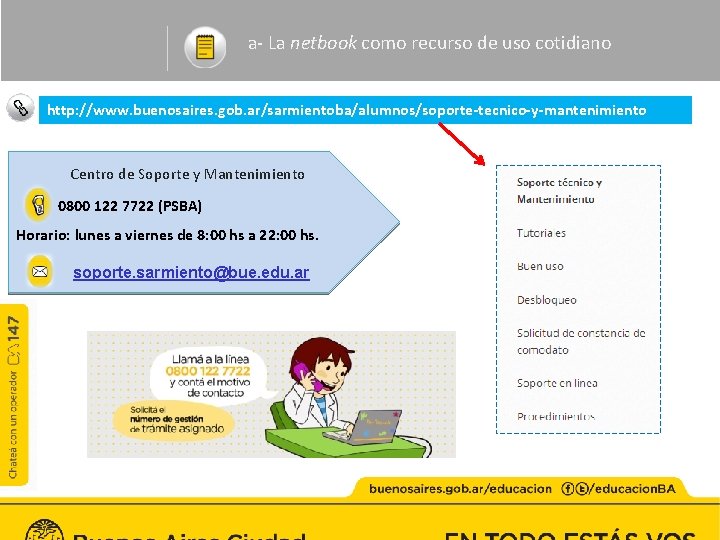  a- La netbook como recurso de uso cotidiano http: //www. buenosaires. gob. ar/sarmientoba/alumnos/soporte-tecnico-y-mantenimiento