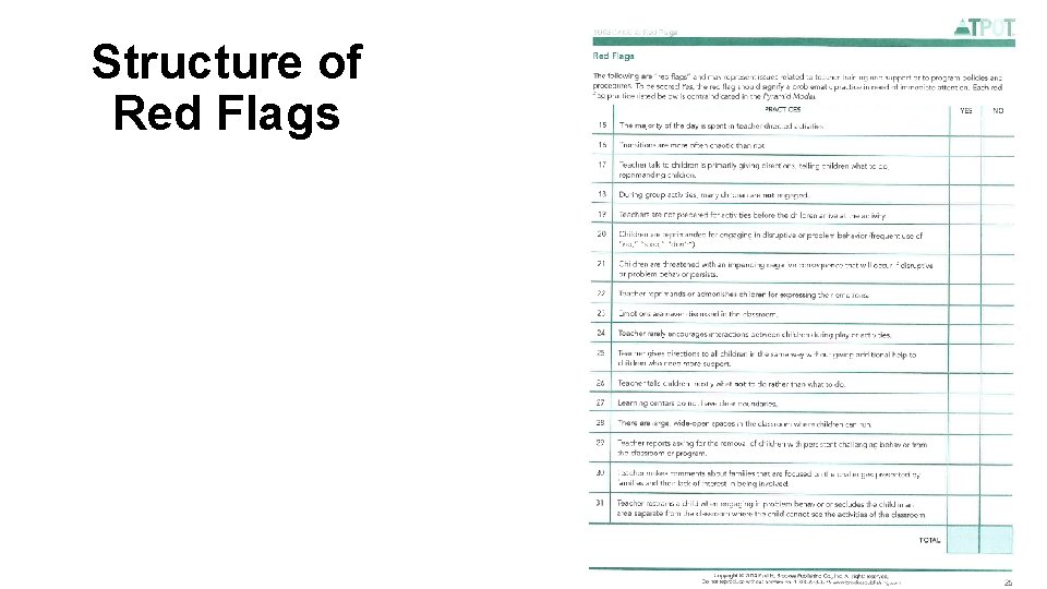 Structure of Red Flags 