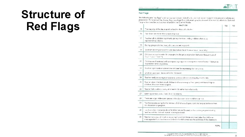 Structure of Red Flags 