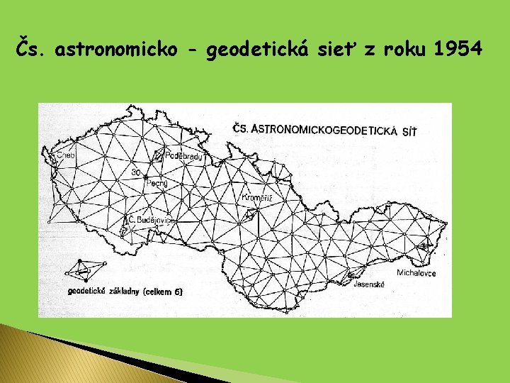 Čs. astronomicko - geodetická sieť z roku 1954 