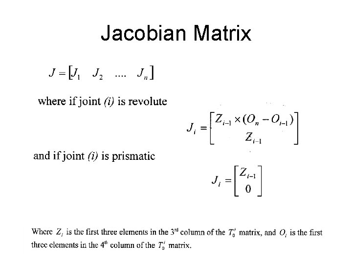 Jacobian Matrix 