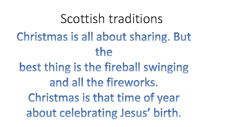 Scottish traditions 