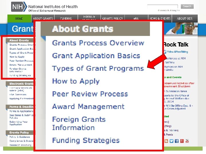 Find Grants Info at: http: //www. grants. nih. gov/ 
