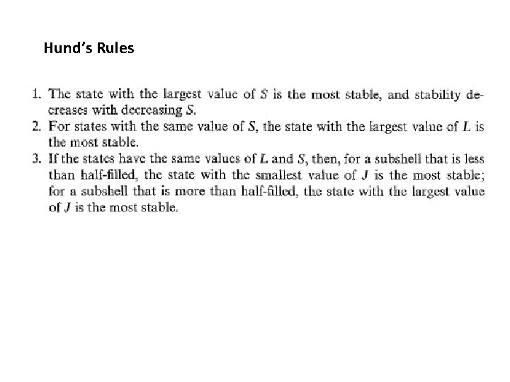 Hund’s Rules 