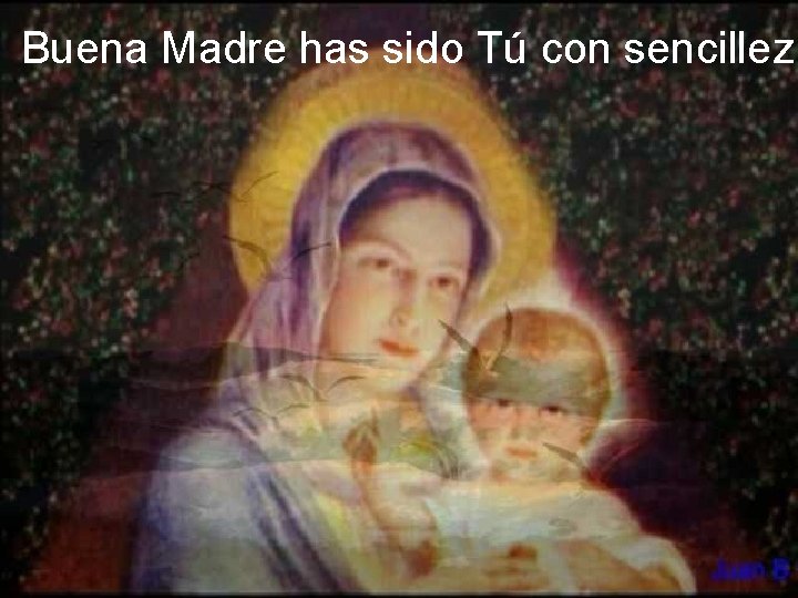 Buena Madre has sido Tú con sencillez 