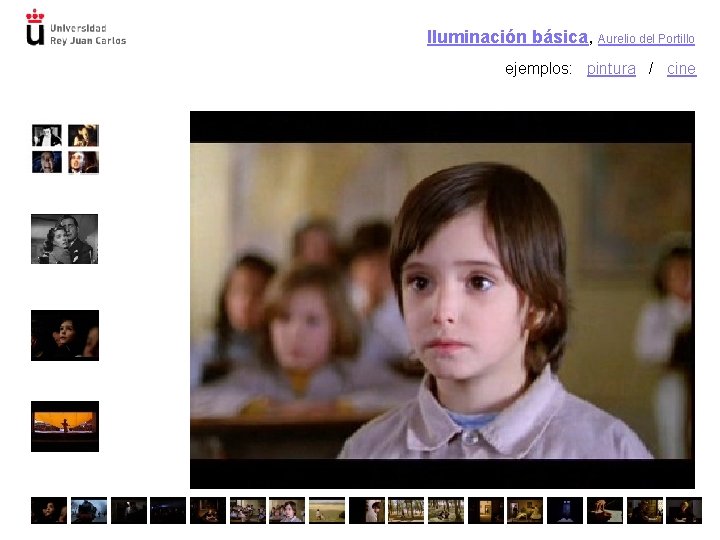 Iluminación básica, Aurelio del Portillo ejemplos: pintura / cine 
