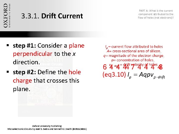 3. 3. 1. Drift Current § step #1: Consider a plane perpendicular to the