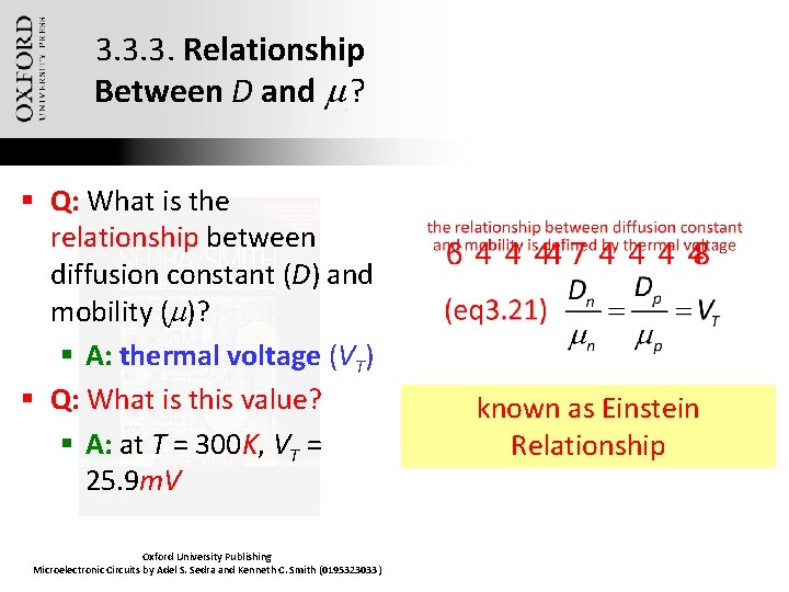 3. 3. 3. Relationship Between D and m. ? § Q: What is the