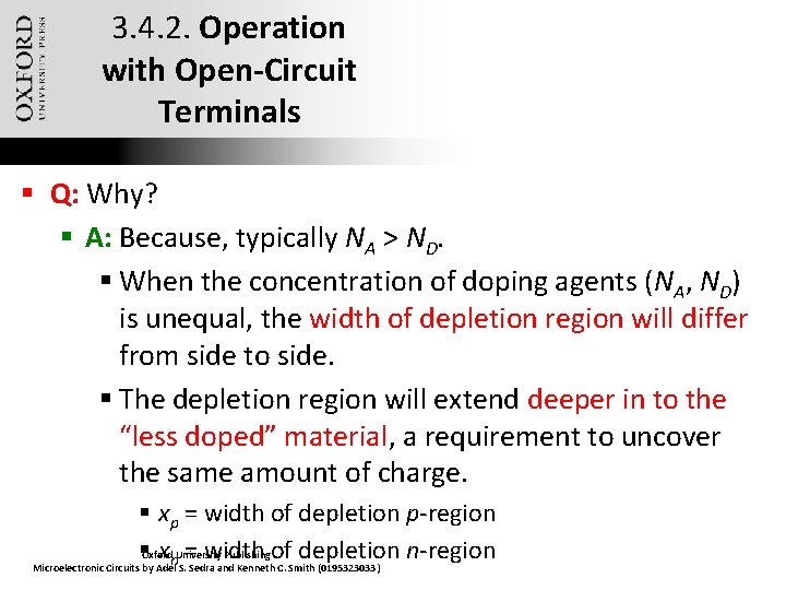 3. 4. 2. Operation with Open-Circuit Terminals § Q: Why? § A: Because, typically