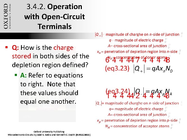 3. 4. 2. Operation with Open-Circuit Terminals § Q: How is the charge stored