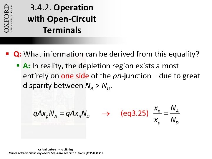 3. 4. 2. Operation with Open-Circuit Terminals § Q: What information can be derived