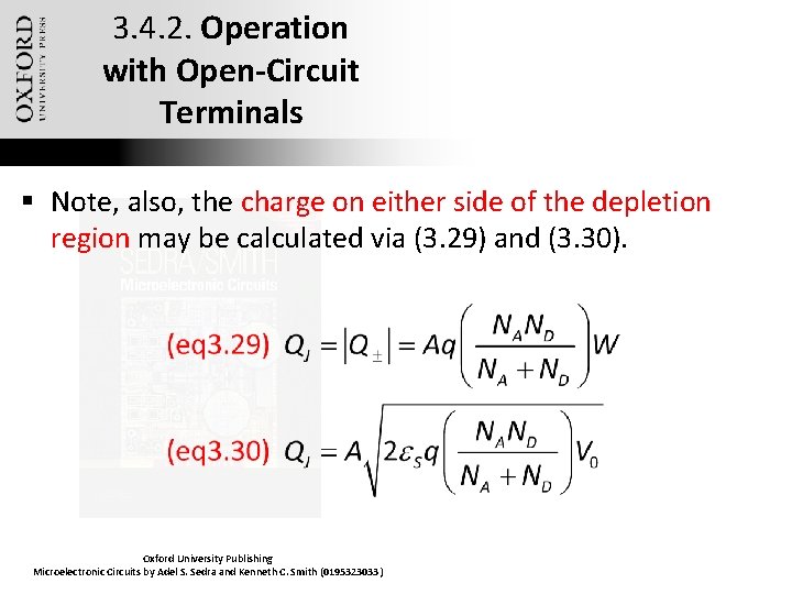 3. 4. 2. Operation with Open-Circuit Terminals § Note, also, the charge on either