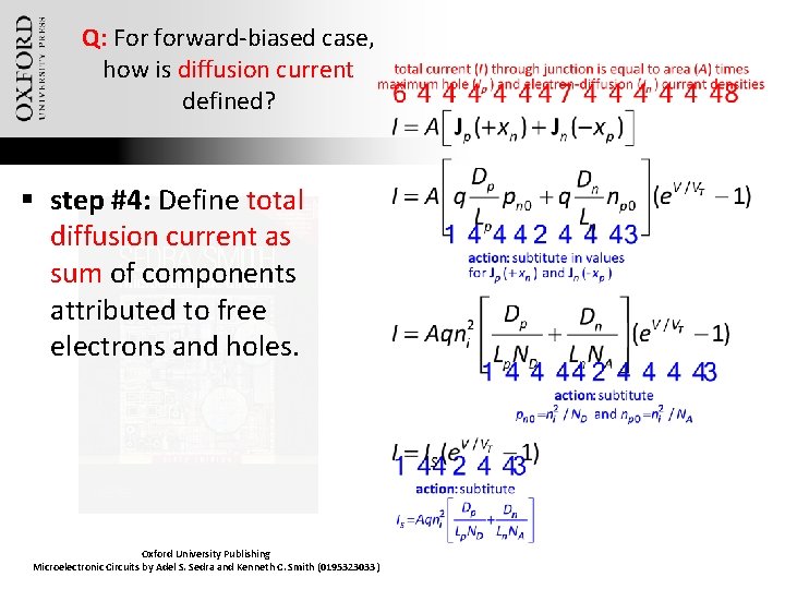 Q: For forward-biased case, how is diffusion current defined? § step #4: Define total