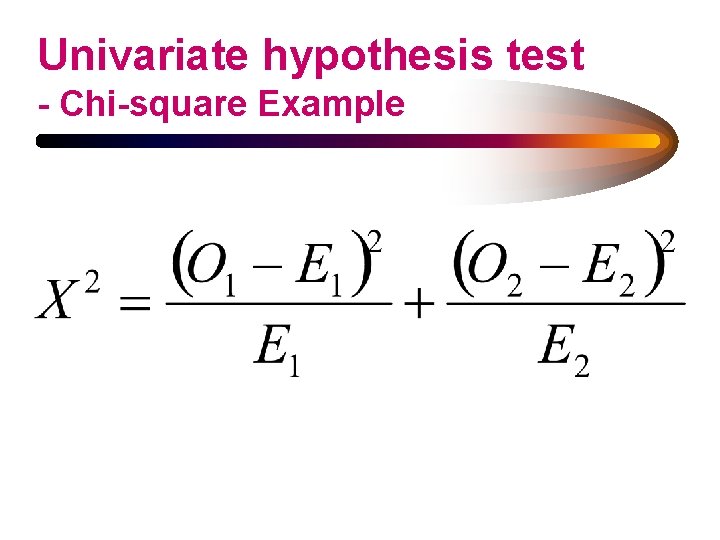 Univariate hypothesis test - Chi-square Example 