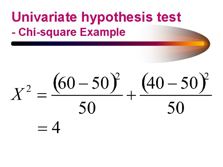 Univariate hypothesis test - Chi-square Example 