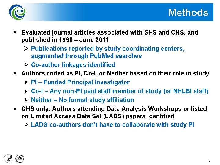 Methods § Evaluated journal articles associated with SHS and CHS, and published in 1990