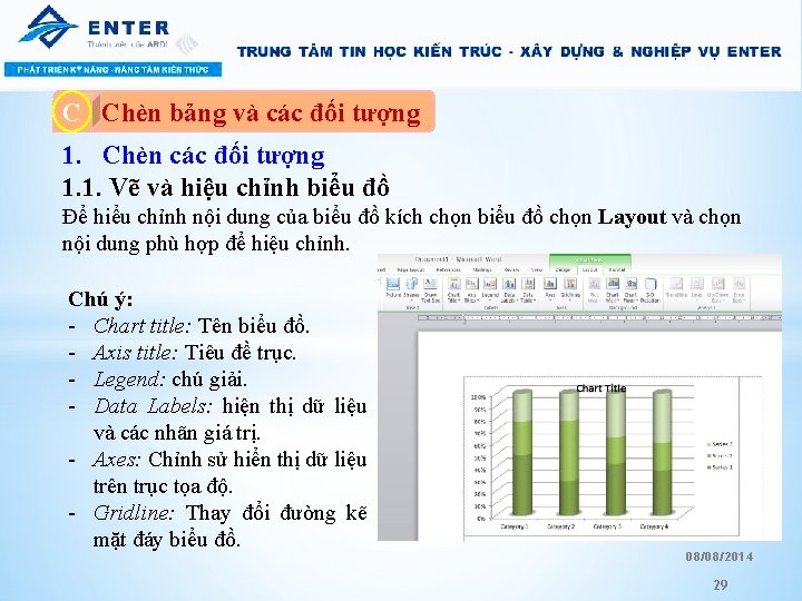 C A. Chèn bảng và các đối tượng 1. Chèn các đối tượng 1.