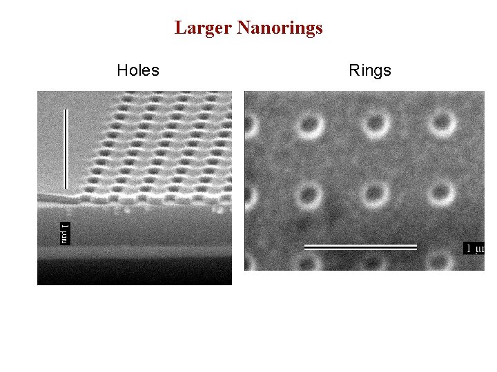 Larger Nanorings Holes Rings 