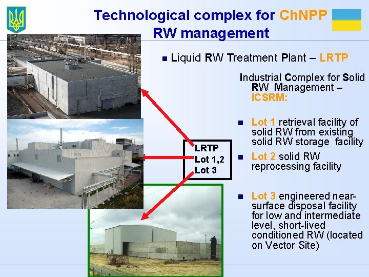 Technological complex for Ch. NPP RW management n Liquid RW Treatment Plant – LRTP