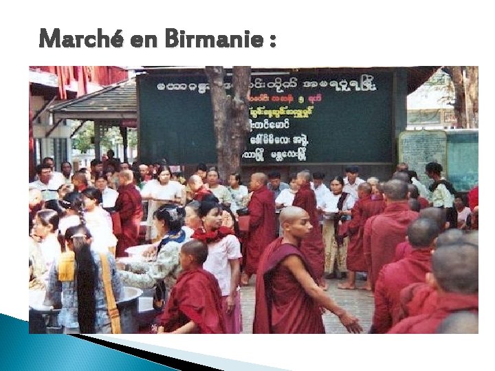 Marché en Birmanie : 