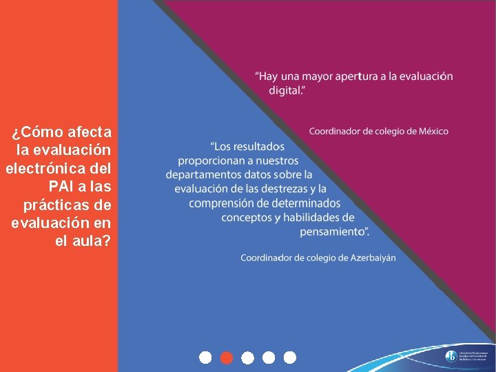 ¿Cómo afecta la evaluación electrónica del PAI a las prácticas de evaluación en el