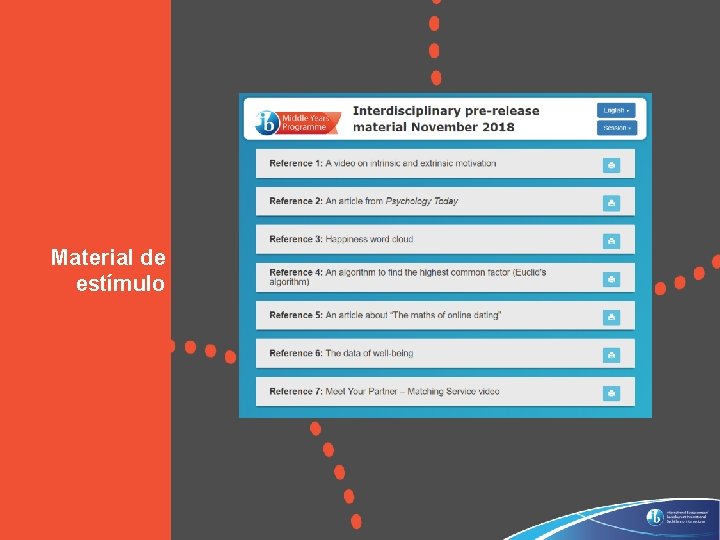Material de estímulo © International Baccalaureate Organization 2019 Material de estímulo © International Baccalaureate Organization 2019