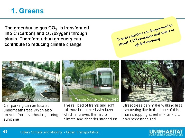 1. Greens The greenhouse gas CO 2 is transformed into C (carbon) and O