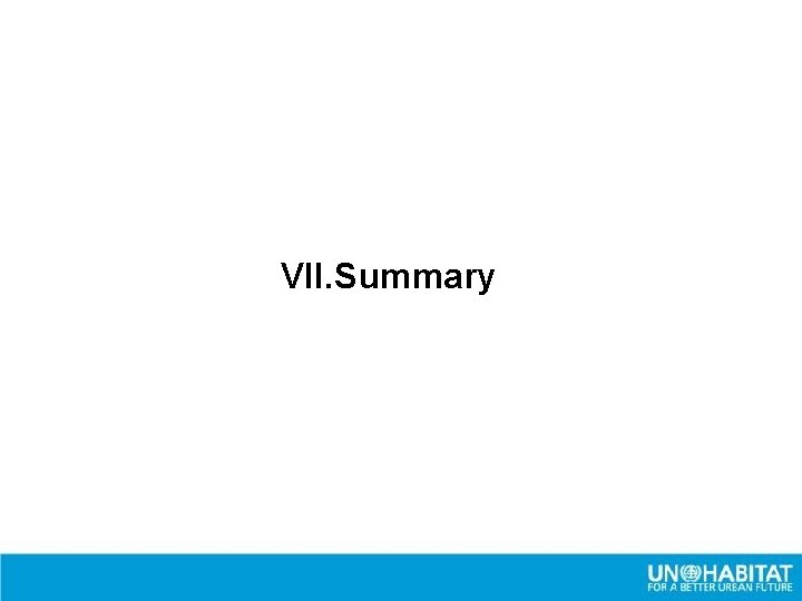 VII. Summary 