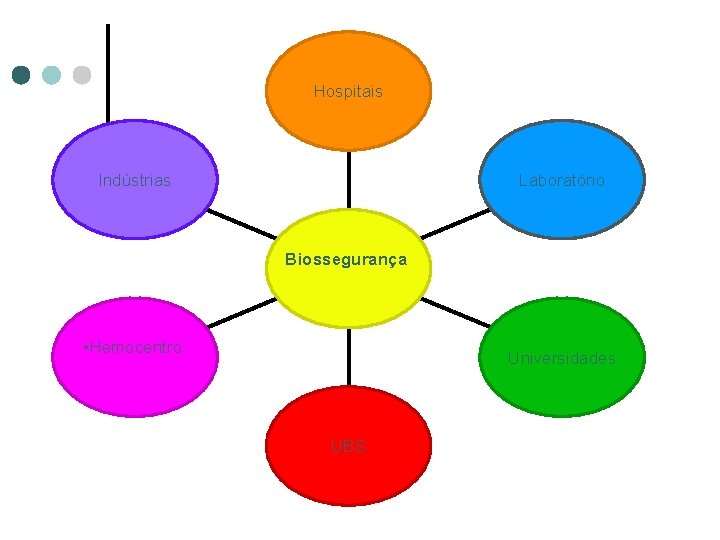 Hospitais Indústrias Laboratório Biossegurança • Hemocentro Universidades UBS 