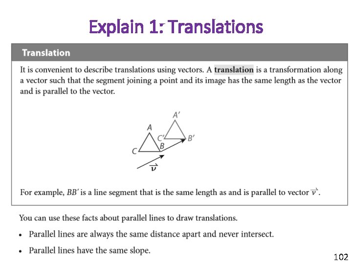 Explain 1: Translations 102 