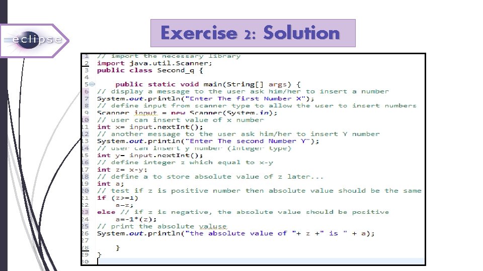  Exercise 2: Solution 