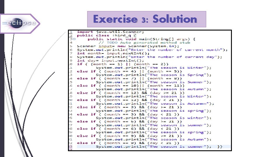 Exercise 3: Solution Exercise 3: Solution
