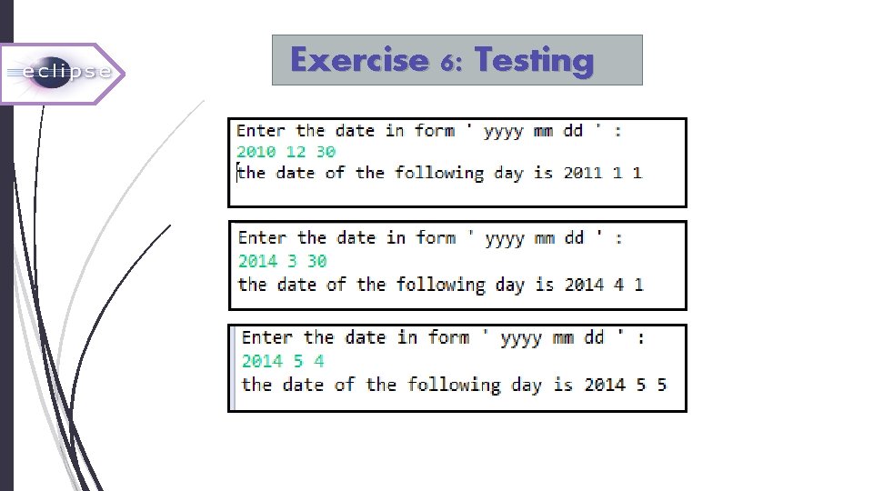  Exercise 6: Testing 