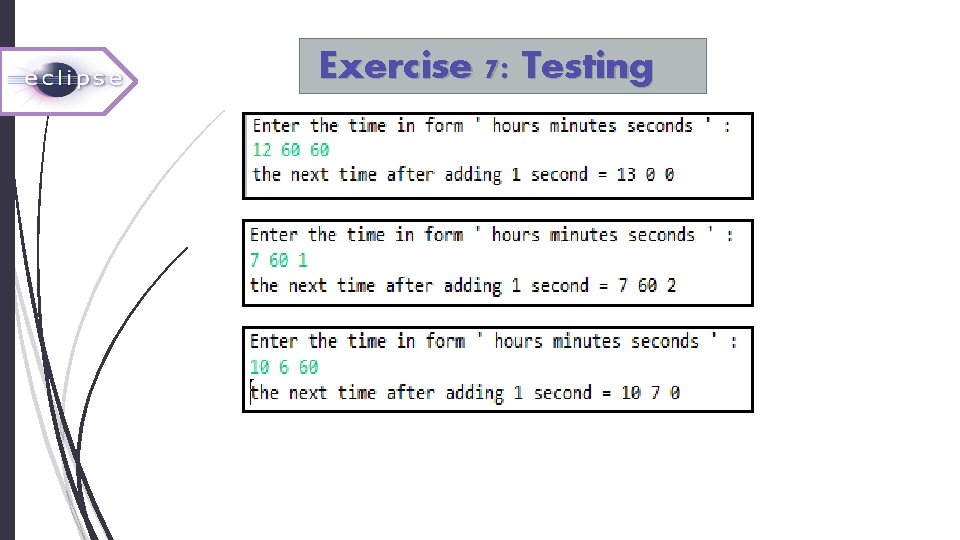 Exercise 7: Testing Exercise 7: Testing