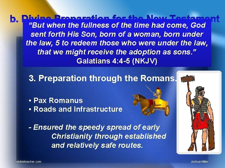 “But when the fullness of the time had come, God sent forth His Son,