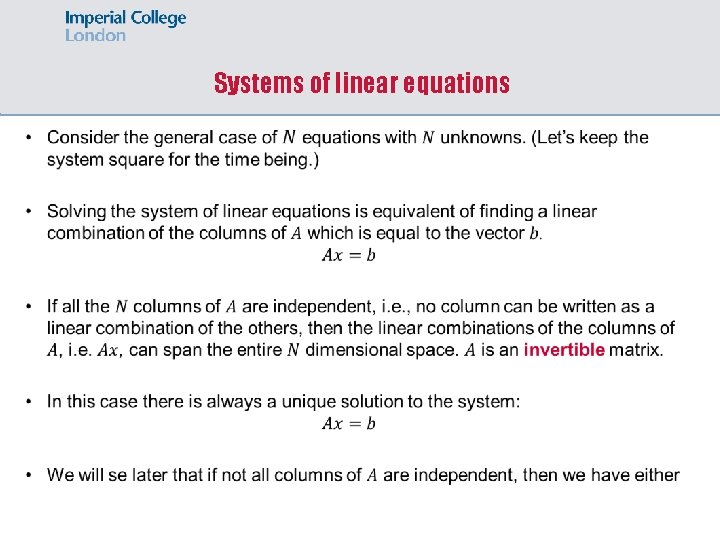  Systems of linear equations 