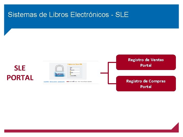 Sistemas de Libros Electrónicos - SLE PORTAL Registro de Ventas Portal Registro de Compras