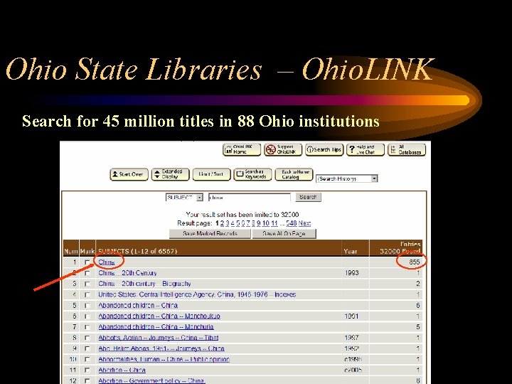 Ohio State Libraries – Ohio. LINK Search for 45 million titles in 88 Ohio